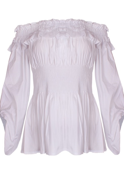 Blusa com ombros descobertos