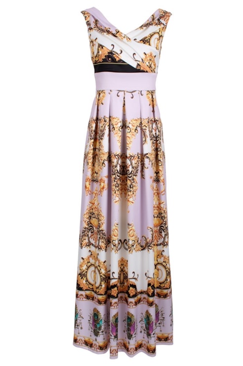 Vestido midi com pregas