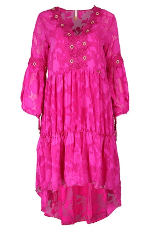 Vestido decote em bico