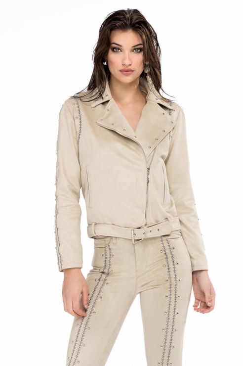 Biker jacket with studs