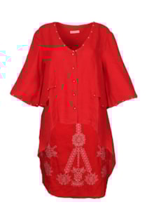 Camisa assimétrica em linho