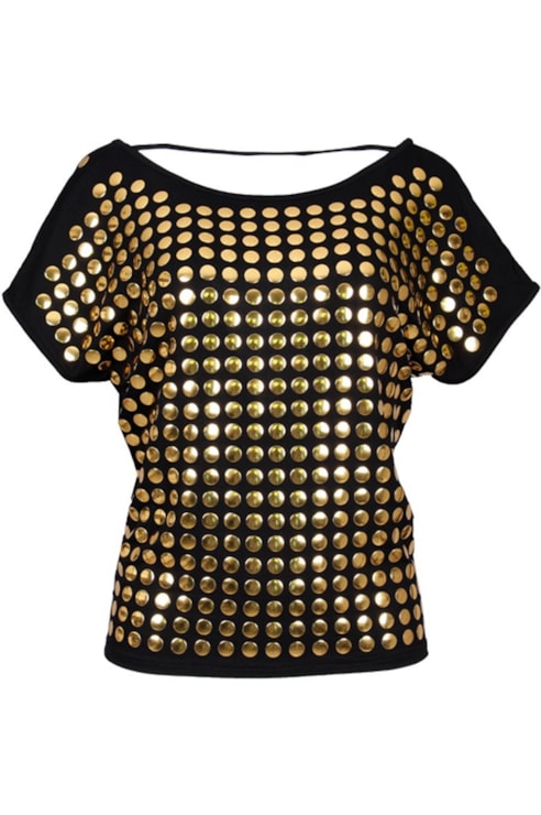 T-shirt com tachas