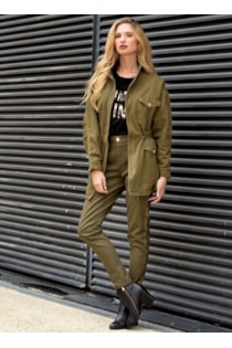 Casaco parka com detalhes