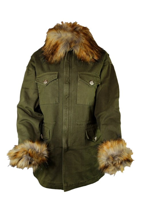 Casaco parka com detalhes