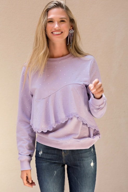 Camisola com folhos