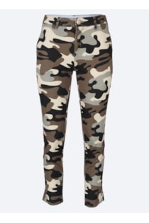 Calças estampado de camuflagem