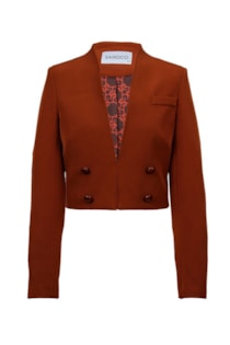 Blazer curto com botões