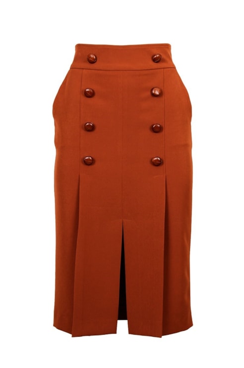 Pencil skirt with buttons