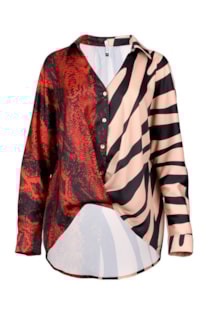 Blusa assimétrica estampada
