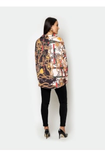 Blusa assimétrica estampada