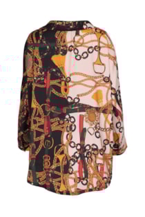 Blusa assimétrica estampada