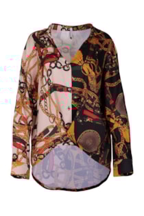 Blusa assimétrica estampada