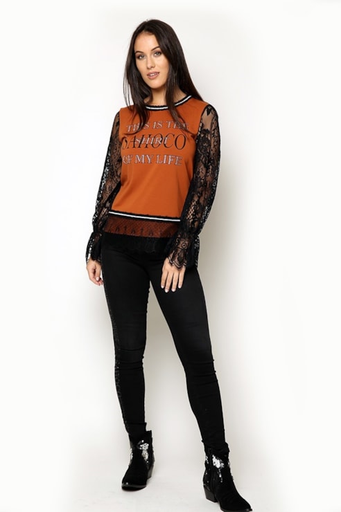 Camisola com renda