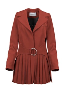 Blazer com detalhe plissado