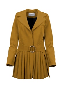 Blazer com detalhe plissado