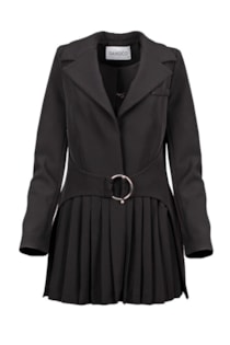 Blazer com detalhe plissado