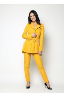 Blazer com detalhe plissado