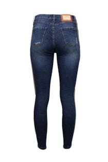 Pantalones de mezclilla con banda lateral