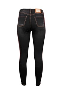 Pantalones de mezclilla con banda lateral