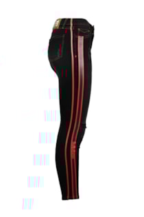 Pantalones de mezclilla con banda lateral