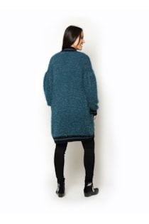 Casaco fio metalizado de tricot