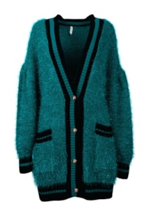 Casaco fio metalizado de tricot