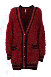 Casaco fio metalizado de tricot