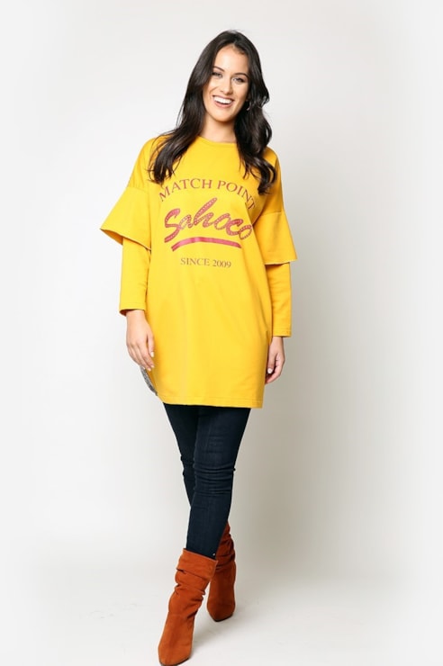 Camisola com folhos
