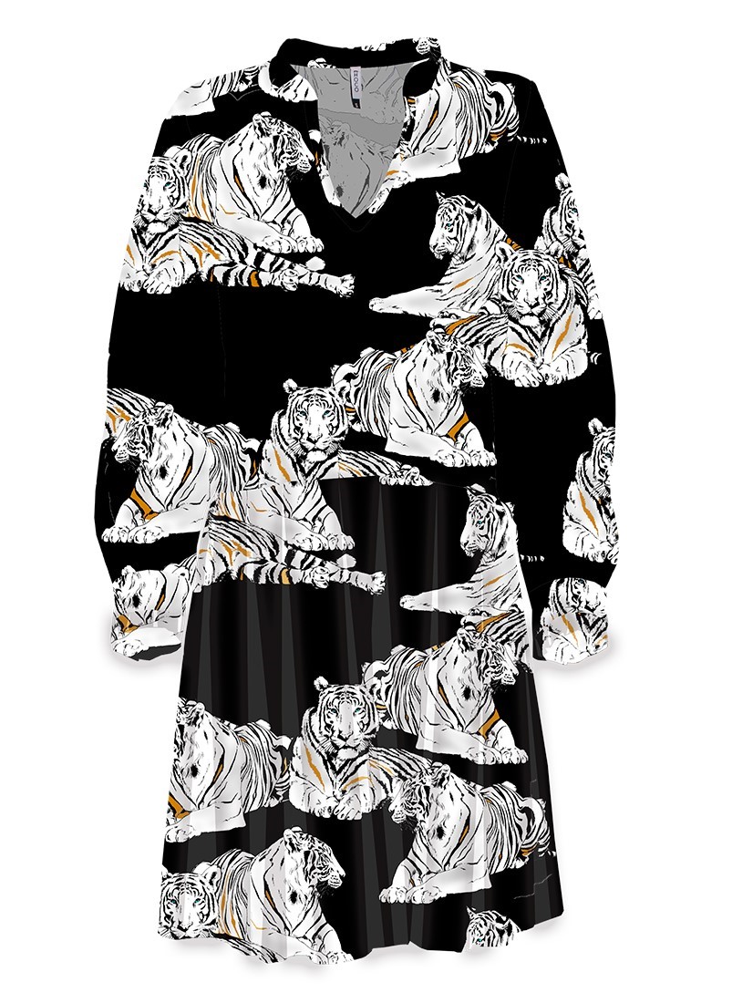 Vestido curto estampado