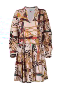 Vestido curto estampado