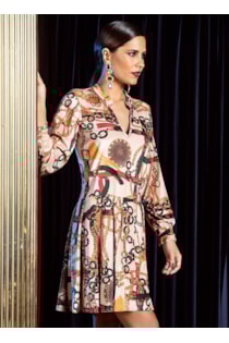 Vestido curto estampado