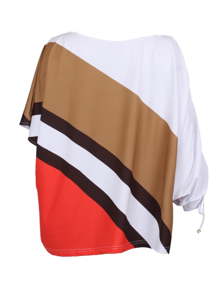 Blusa assimétrica com cordão