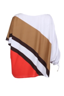 Blusa assimétrica com cordão