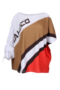 Blusa assimétrica com cordão
