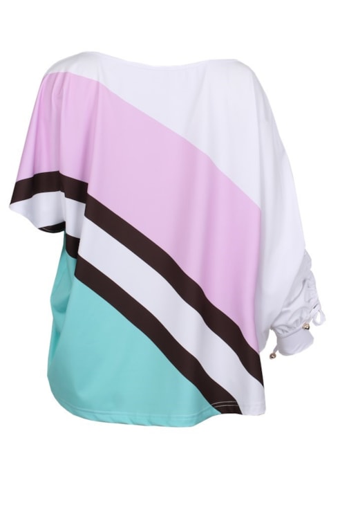 Blusa assimétrica com cordão
