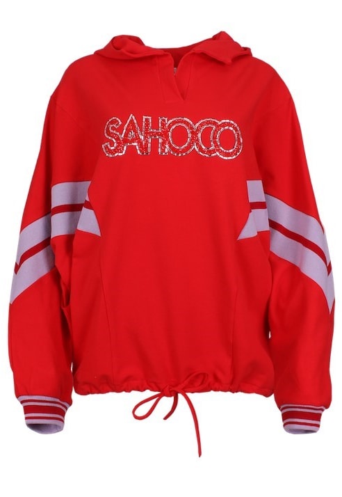 Knitted sweatershirt with hood