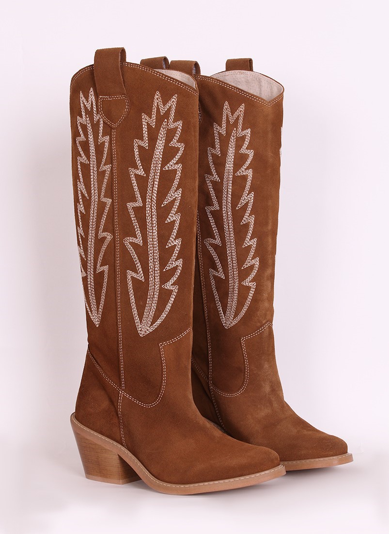 Botas de tacão estilo Cowboy