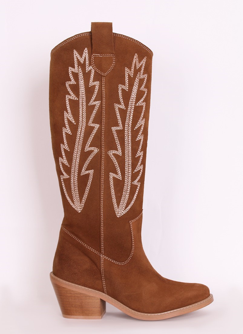 Botas de tacão estilo Cowboy
