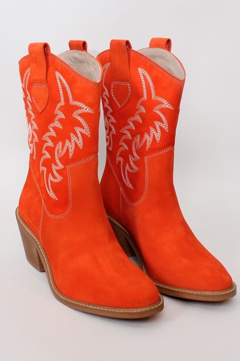 Botins de tacão estilo Cowboy