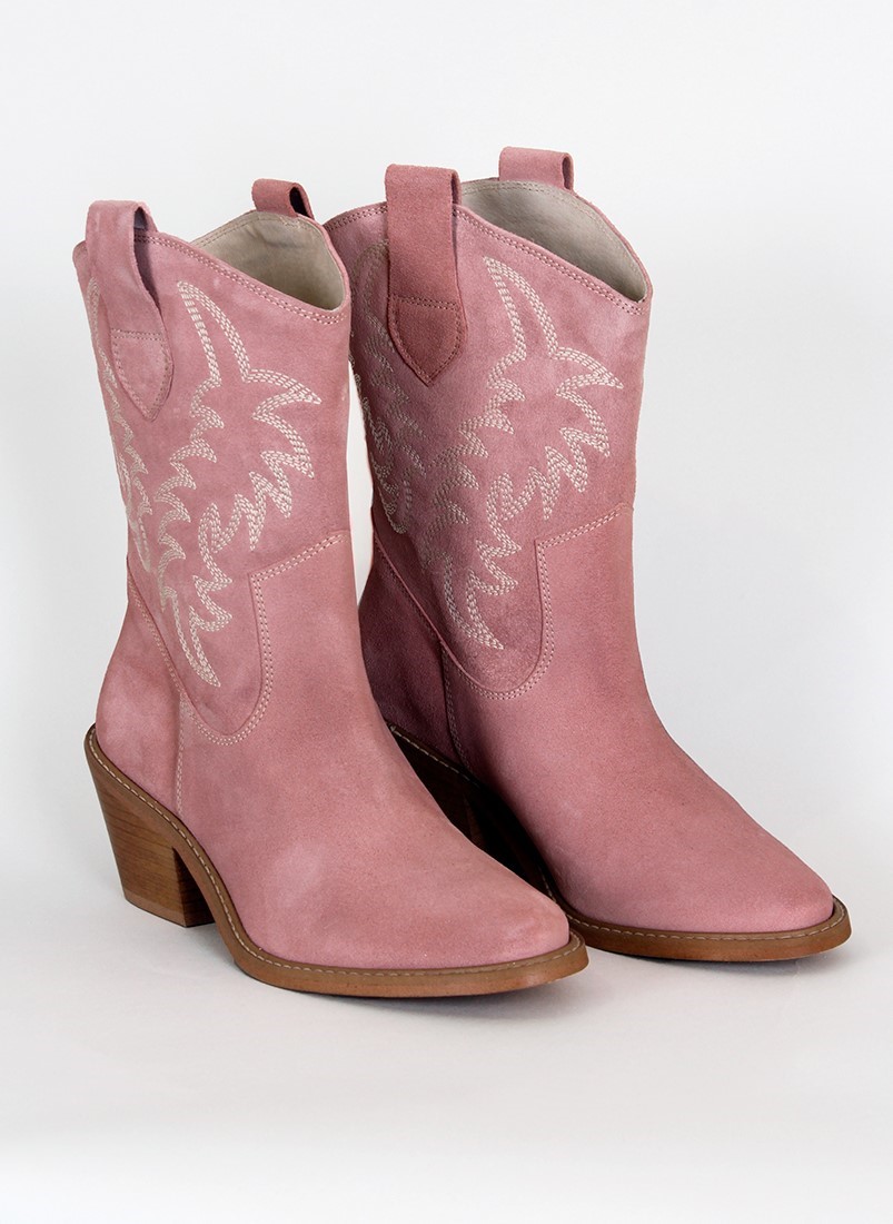 Botins de tacão estilo Cowboy