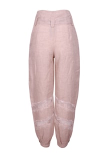 Combined linen pants