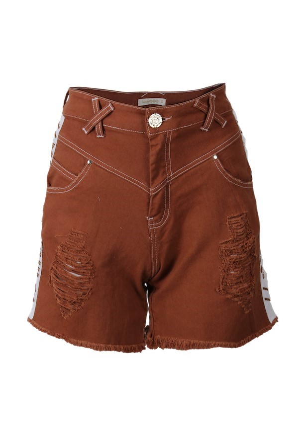 Calções bermuda mom fit