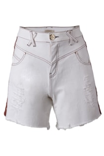 Calções bermuda mom fit