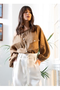 Blusa de linho com botões