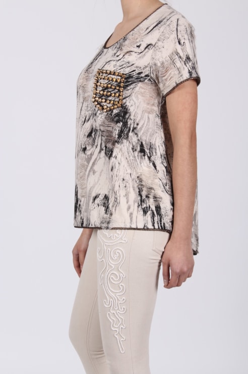 T-shirt com bolso