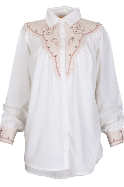 Camisa cowboy combinada