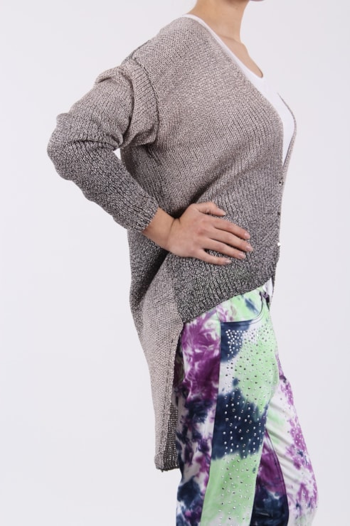 Asymmetrical knit jacket
