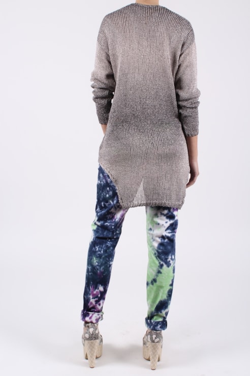 Asymmetrical knit jacket