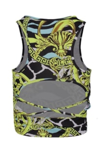 Top curto estampado