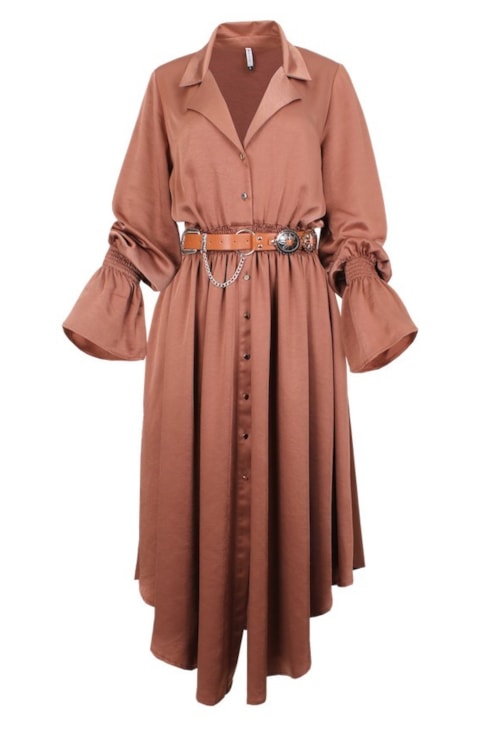 Vestido com cinto